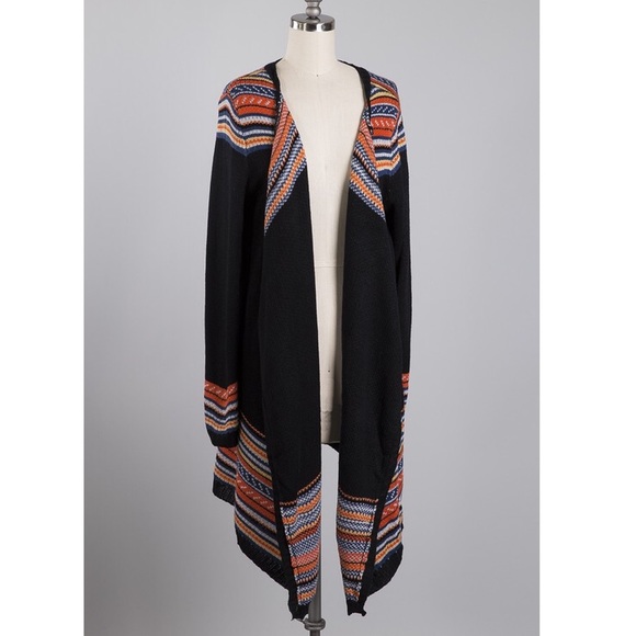 Multi Colored Open Front Cardigan - Picture 2 of 6